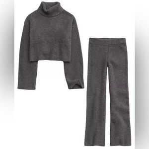 Aerie cozy knit set, top and wide leg